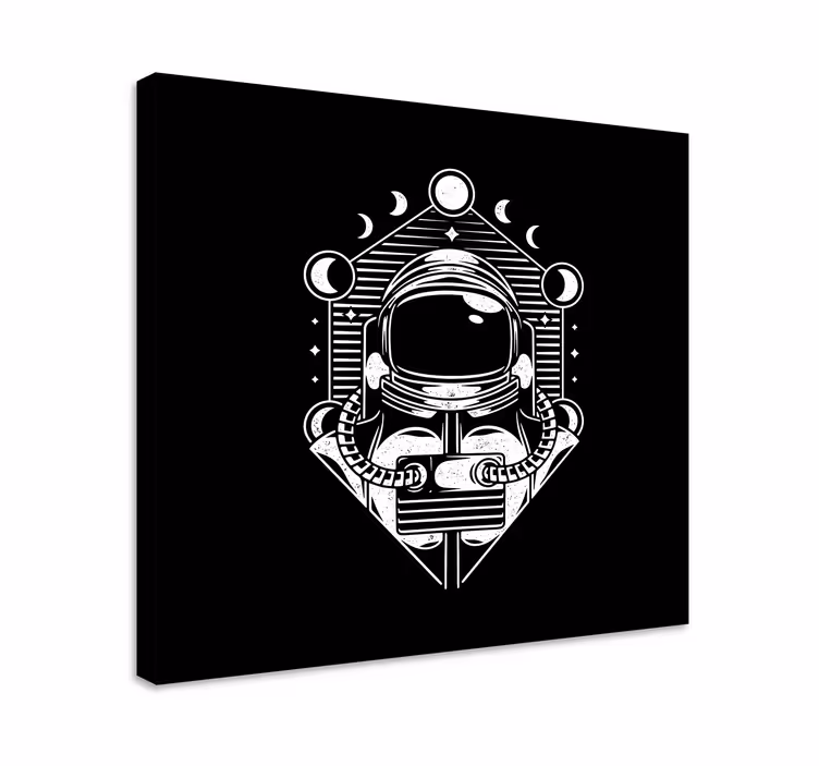 Quadro videogioco fasi lunari astronauta - TenStickers