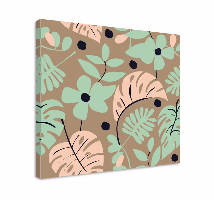Dipinto fiori e piante foglie tropicali floreali - TenStickers