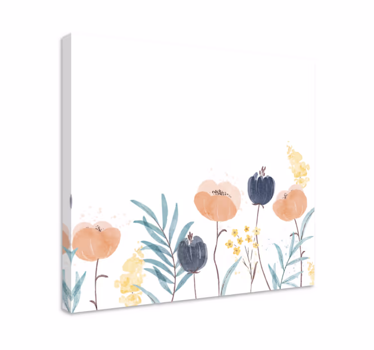 Dipinto fiori e piante composizione di boccioli - TenStickers