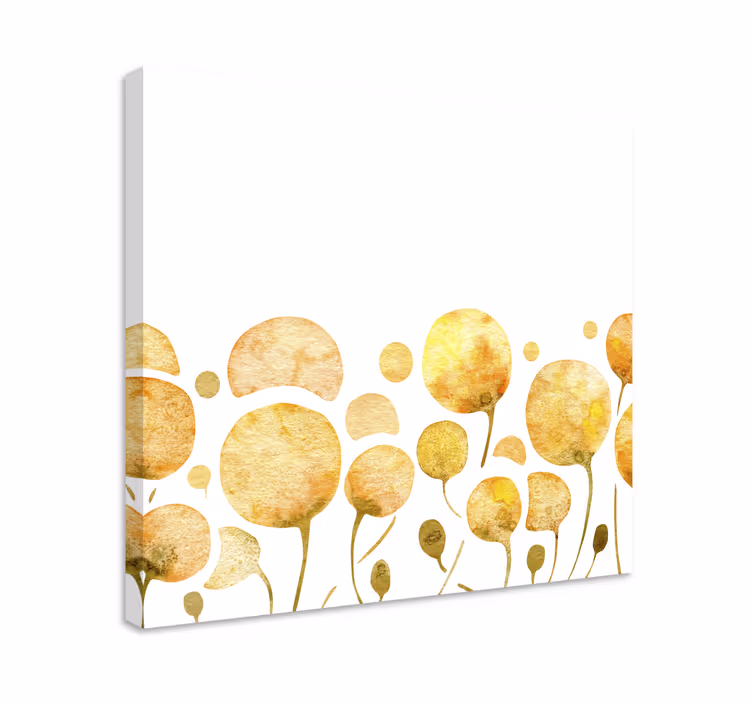 Dipinto fiori e piante fioriture solari - TenStickers