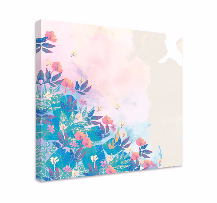 Dipinto fiori e piante mix botanico vibrante - TenStickers