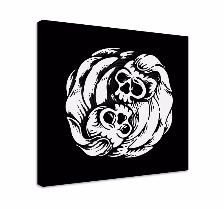 Quadri decorativi doppio teschio - TenStickers