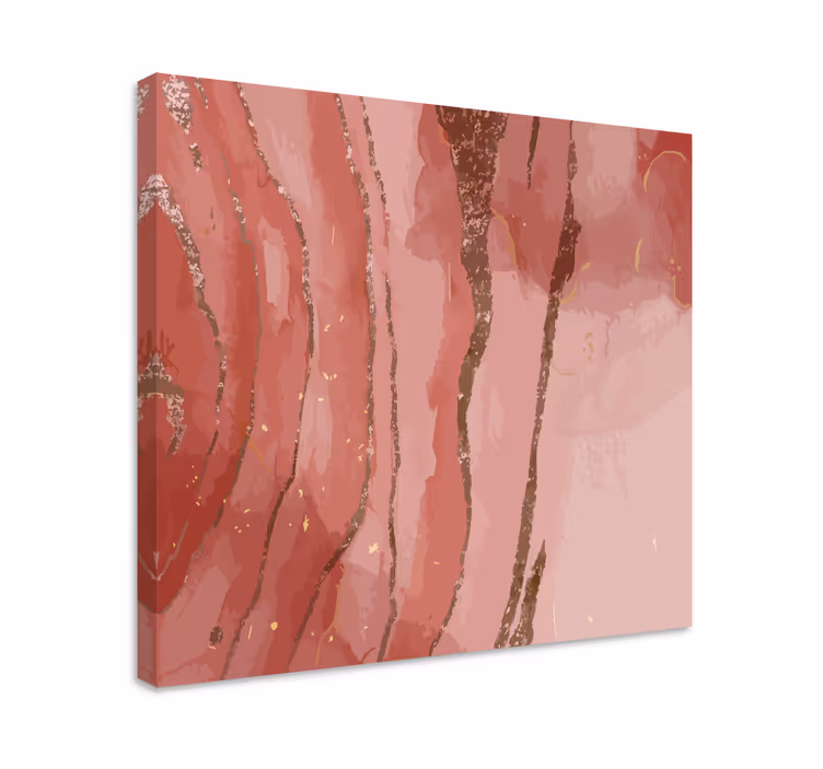 Quadro astratto motivi fluidi di rose - TenStickers