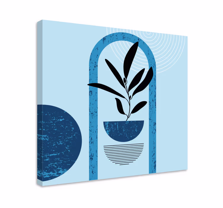 Dipinto fiori e piante illustrazione minimalista - TenStickers