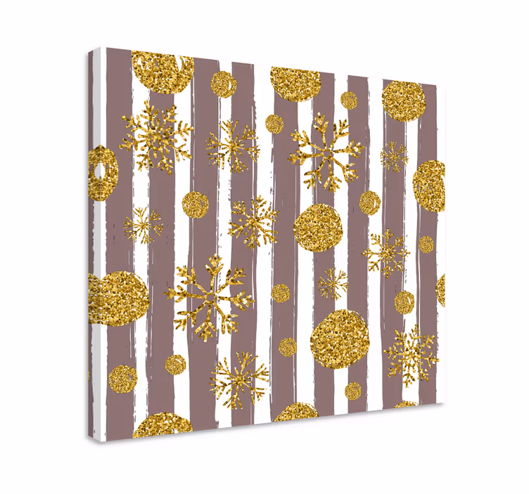 Quadro design ornamentale motivi di fiocchi d'oro - TenStickers