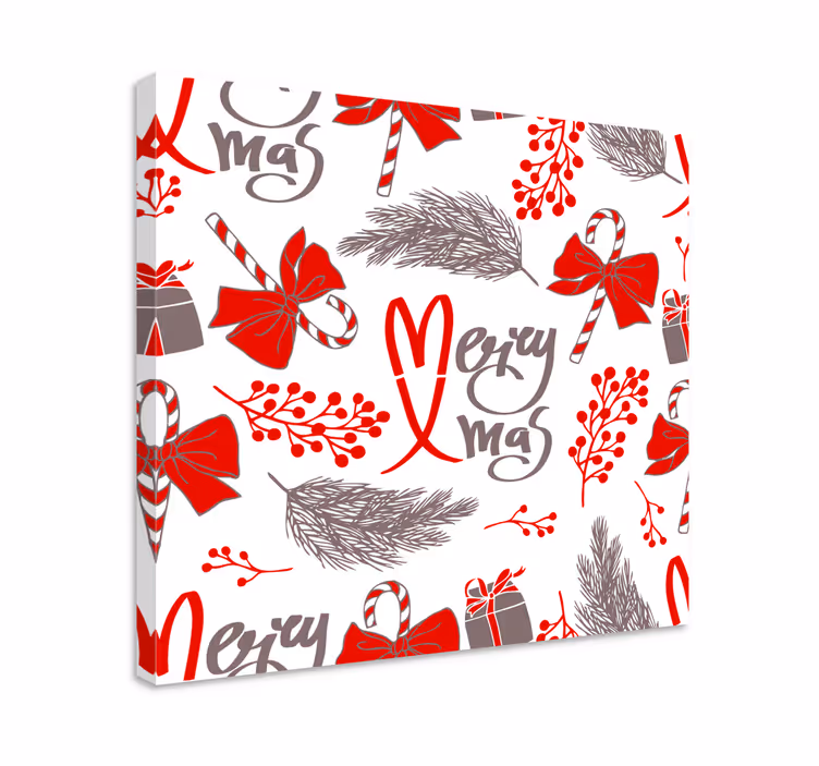 Dipinto con alfabeto e lettere design natale felice - TenStickers