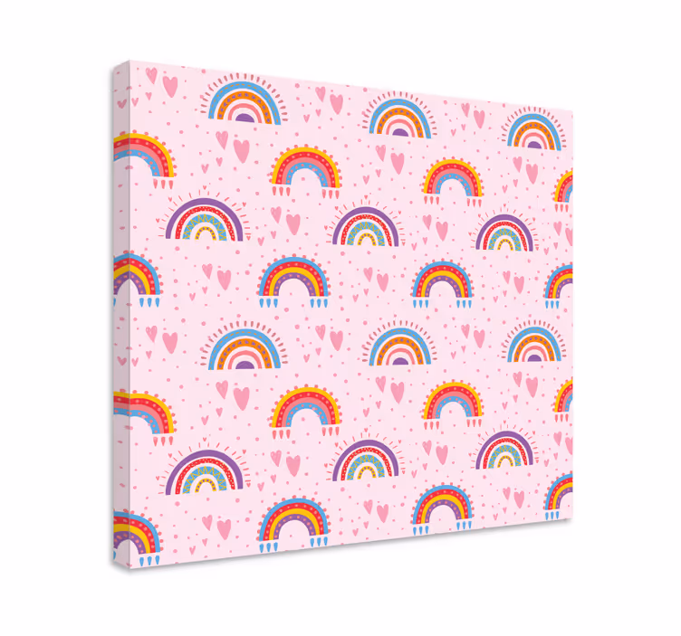 Quadro per bambini motivo arcobaleno vivace - TenStickers