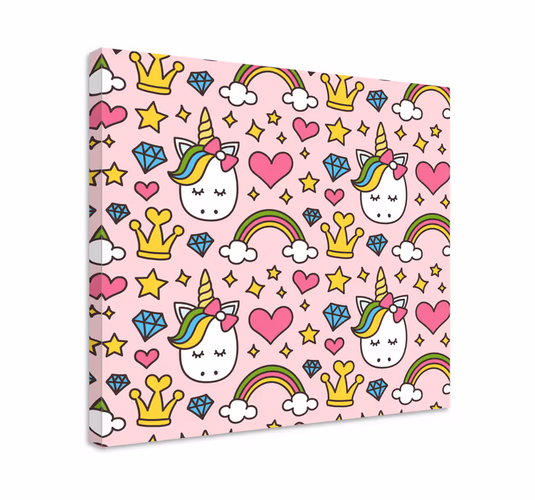 Quadro unicorno motivo unicorno carino - TenStickers