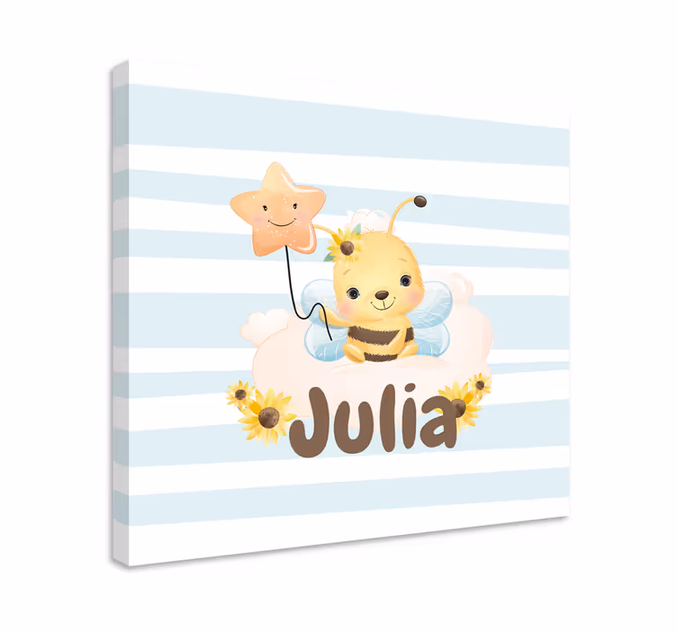 Quadro con animali e insetti personaggio ape carina - TenStickers