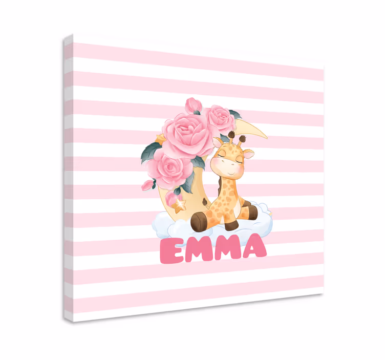 Quadri cameretta neonato ritratto di giraffa carina - TenStickers