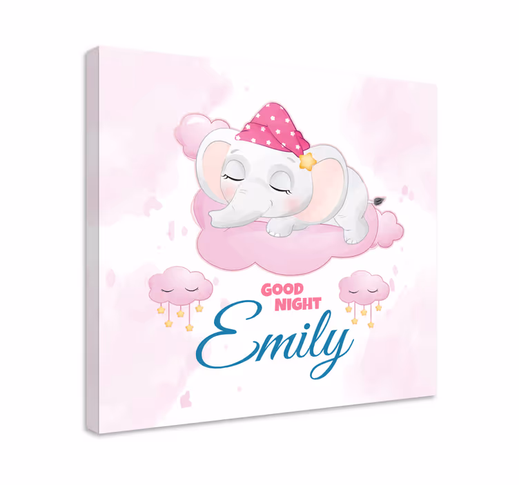 Quadro con elefanti sogni d'oro elefante - TenStickers