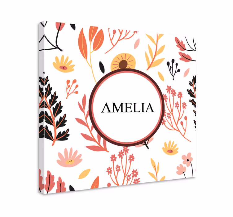 Dipinto fiori e piante design floreale personalizzato - TenStickers
