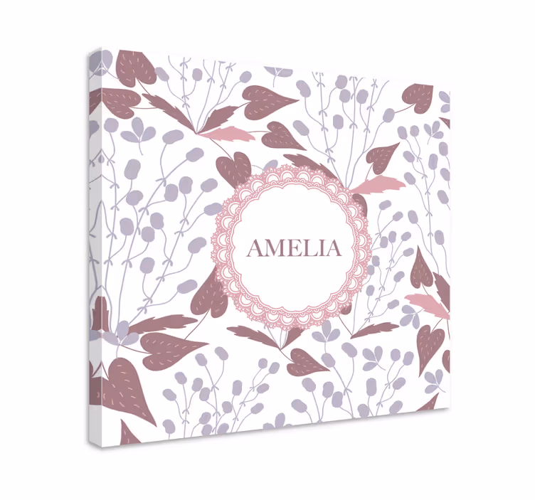 Dipinto fiori e piante design con nome floreale - TenStickers