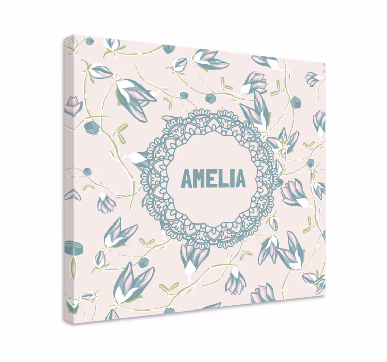 Dipinto fiori e piante design in pizzo floreale - TenStickers