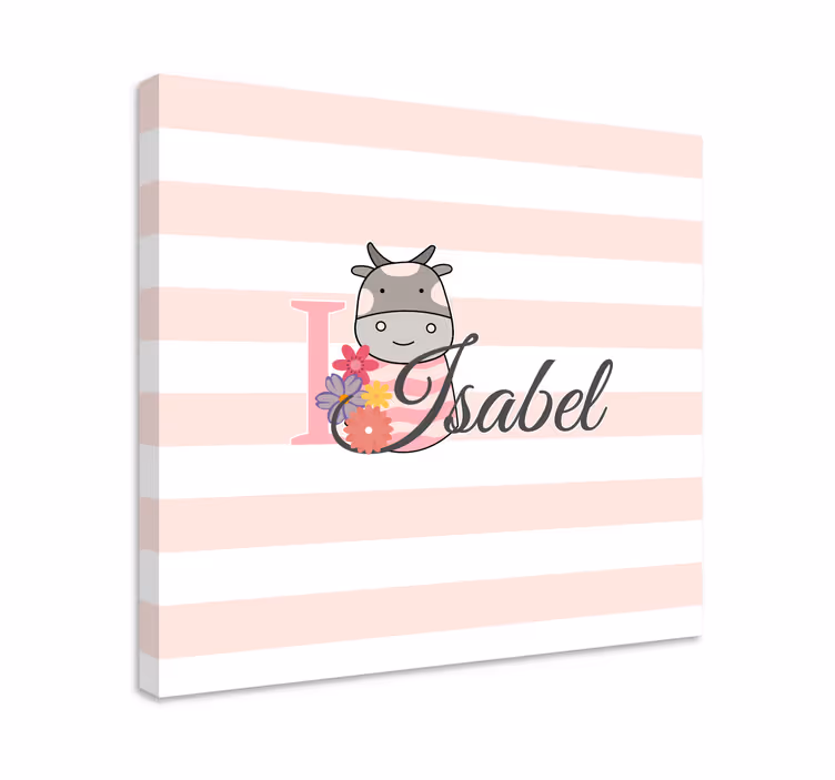 Quadri persona e personaggi design mucca carina - TenStickers