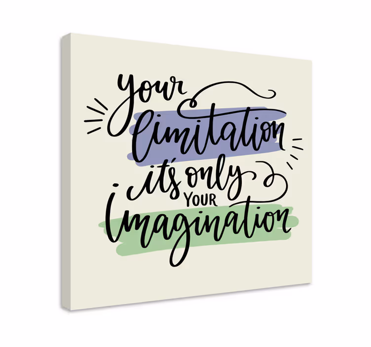 Quadro con frase le limitazioni ispirano creatività - TenStickers