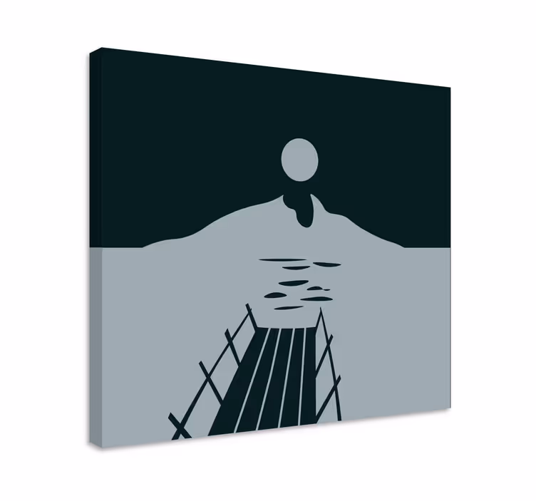 Quadro paesaggio pontile sull'acqua - TenStickers