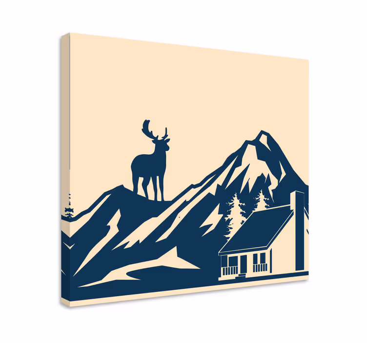Quadro con cervo sagoma maestosa - TenStickers