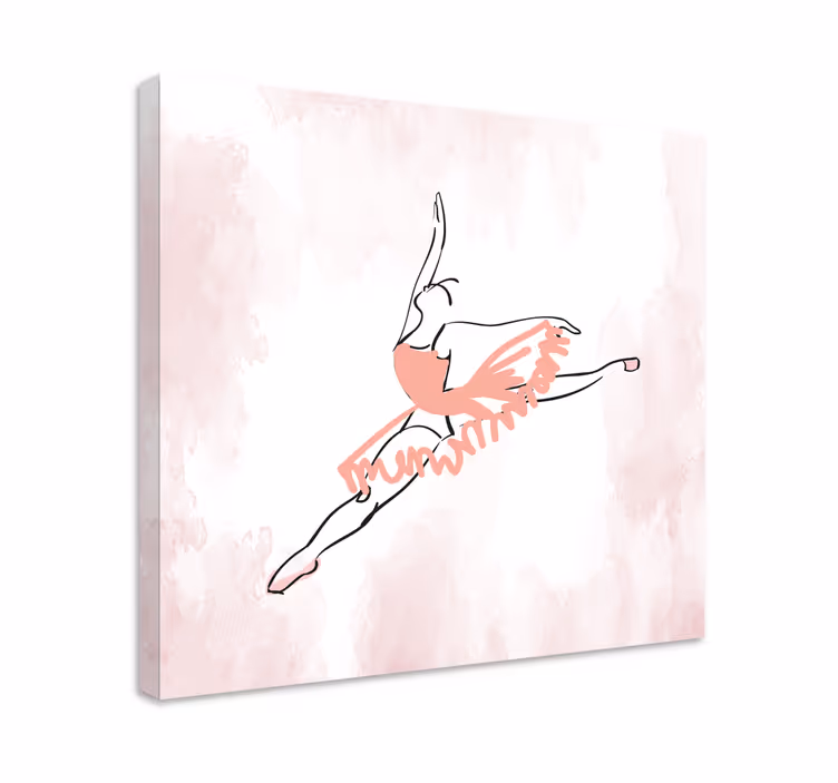 Quadro ballerina posa di balletto in movimento - TenStickers