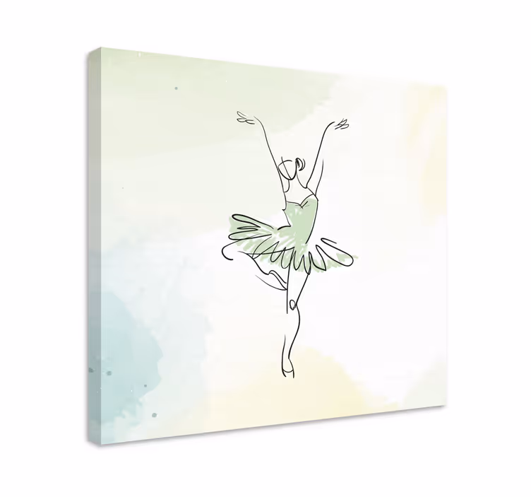 Quadro ballerina movimento di balletto elegante - TenStickers