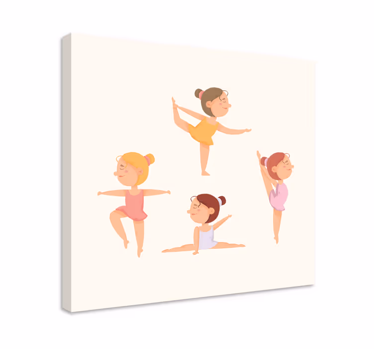 Quadro per bambini ballerine danzanti - TenStickers