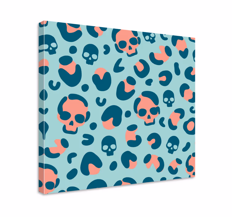 Quadro con testo design a motivi di teschi - TenStickers