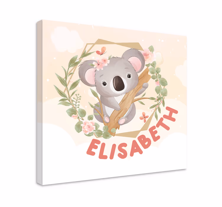 Quadro con animali e insetti koala personalizzato - TenStickers