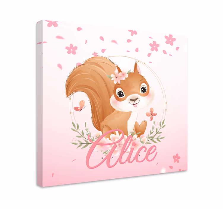 Quadro con elefanti design scoiattolo allegro - TenStickers
