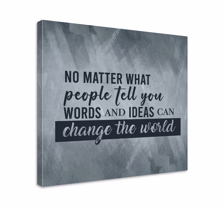 Quadro con frase le parole cambiano il mondo - TenStickers