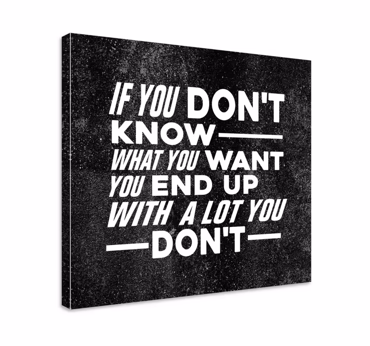 Quadro con frase riflessione motivazionale sulla vita - TenStickers