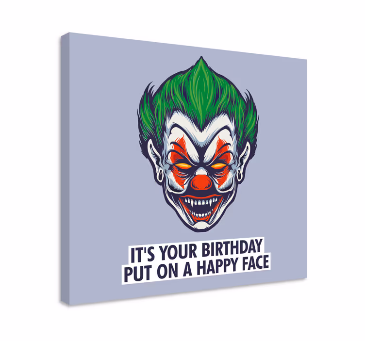 Quadri persona e personaggi faccia di clown di compleanno - TenStickers