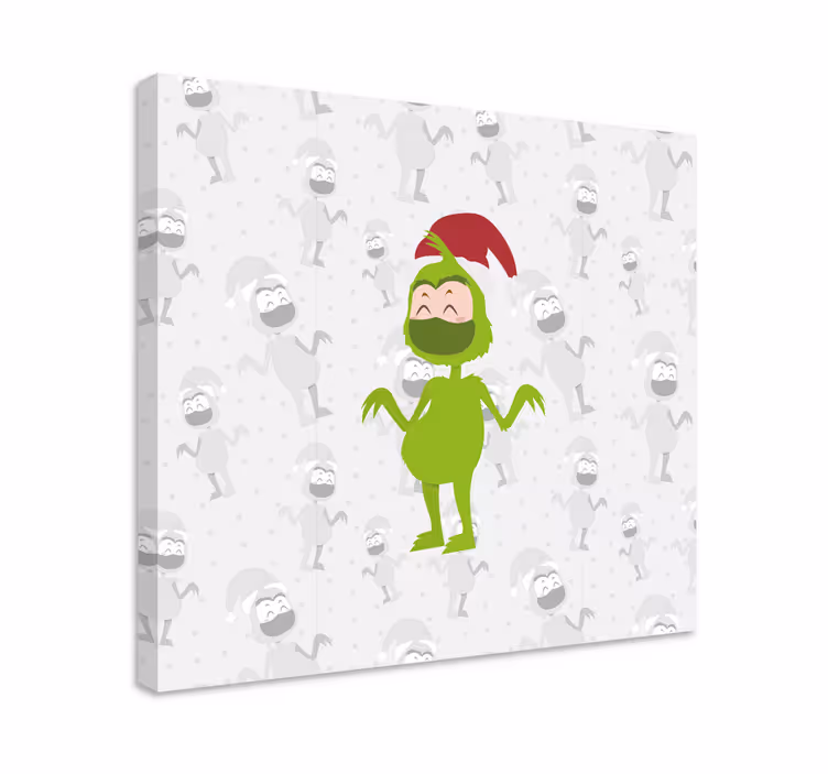 Quadri persona e personaggi personaggio verde felice - TenStickers