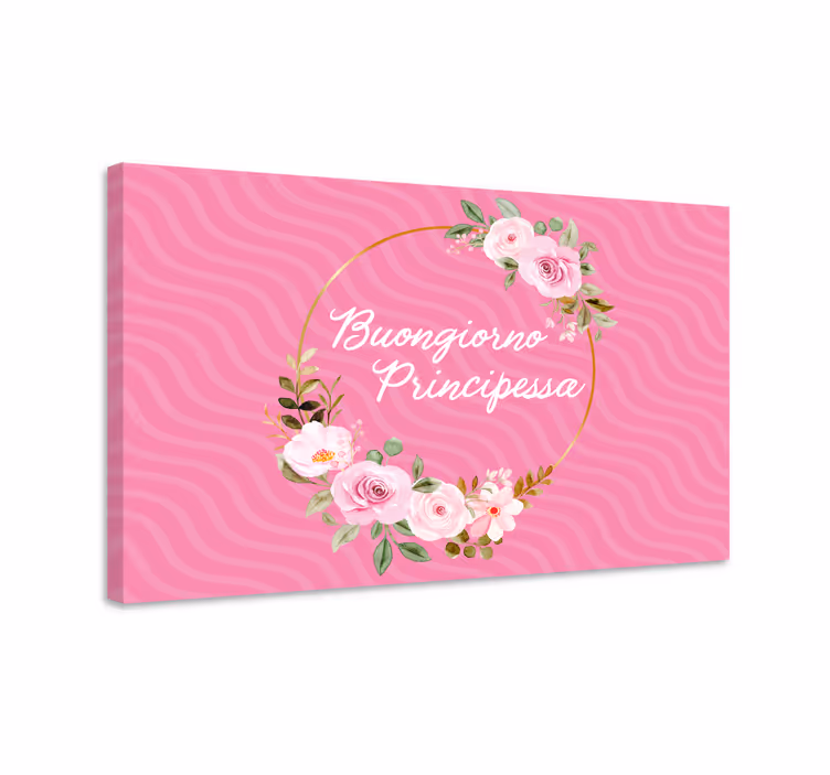 Quadro con testo Buongiorno principessa film design - TenStickers