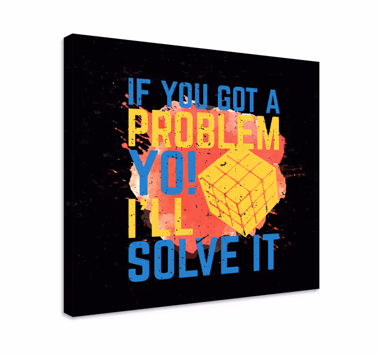 Quadro con frase citazione cubo di rubik - TenStickers