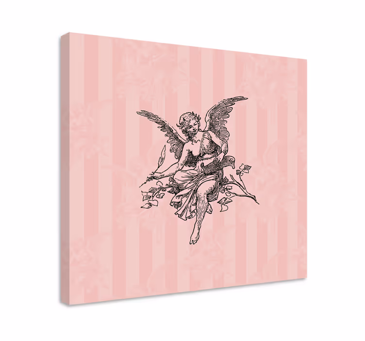 Dipinto arte figura cherubica di grazia - TenStickers