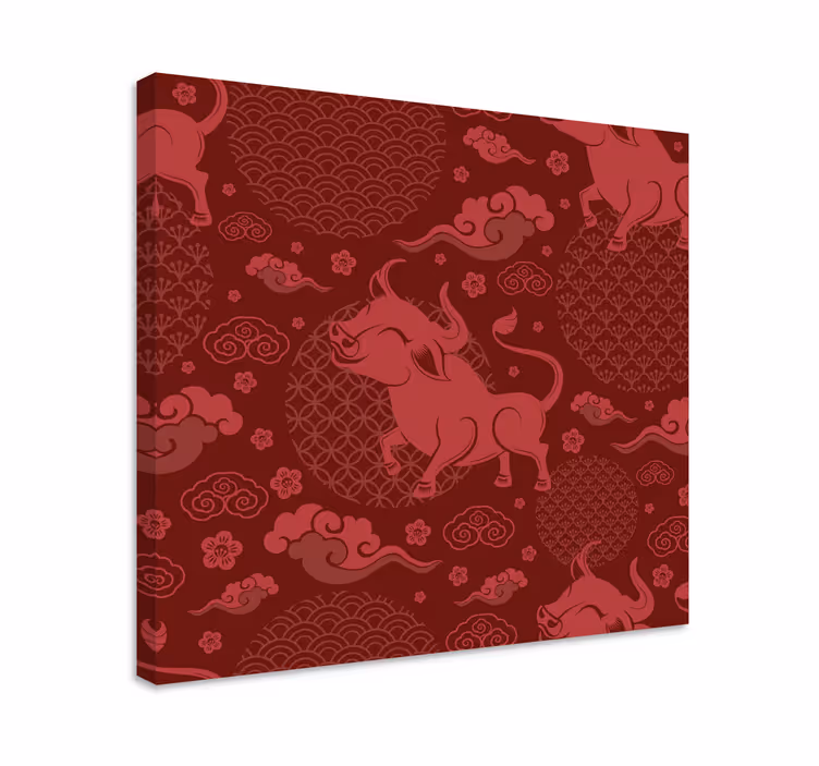 Quadro design vintage Modello vintage in stile cinese - TenStickers