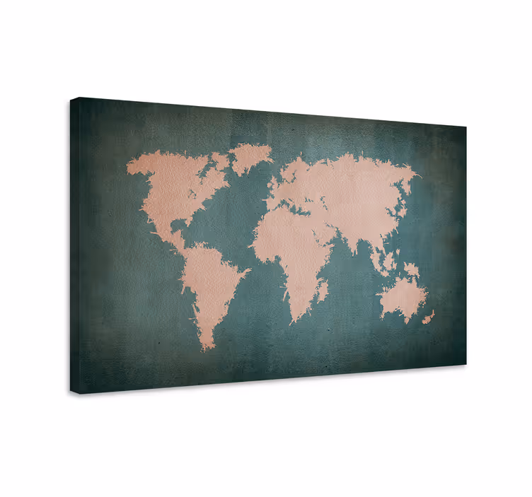 Quadro mappamondo mappa del mondo stilizzata - TenStickers