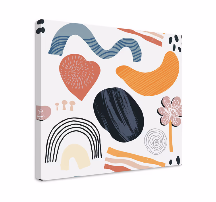 Quadro astratto forme naturali vibranti - TenStickers