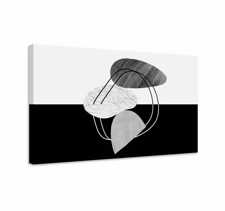 Quadro astratto fusione di forme geometriche - TenStickers