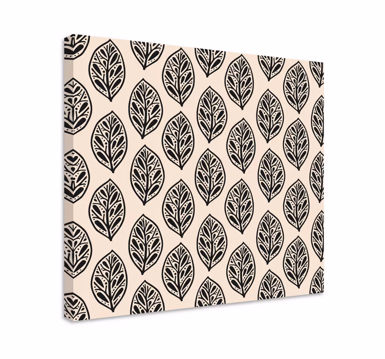 Dipinto fiori e piante motivo foglie elegante - TenStickers