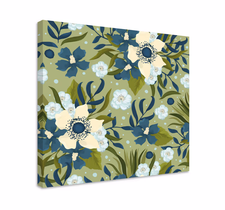 Dipinto fiori e piante composizione floreale in fiore - TenStickers