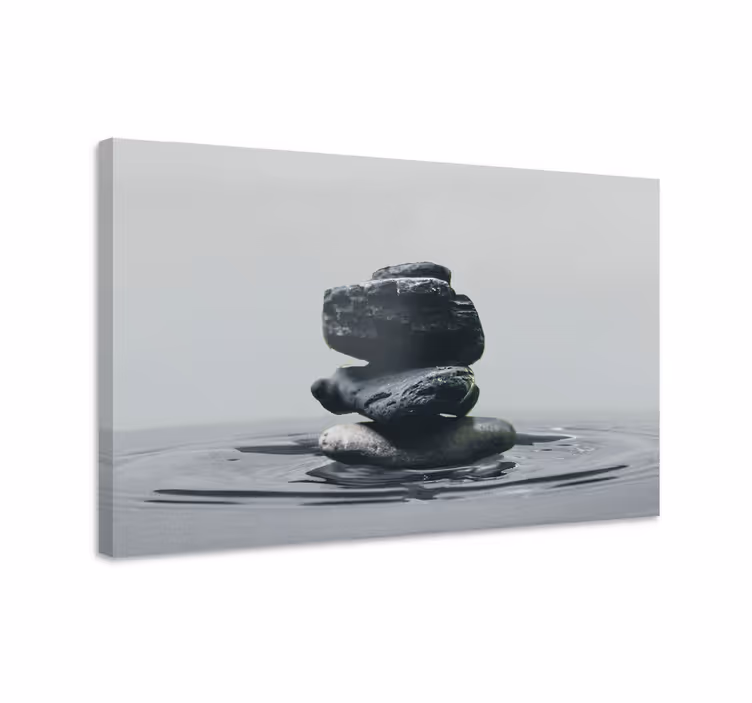 Dipinto zen mucchi di pietre in equilibrio - TenStickers