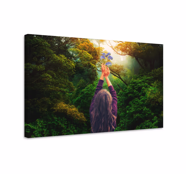 Quadro paesaggio abbraccio della natura aggraziata - TenStickers