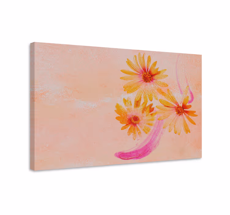 Dipinto fiori e piante tocco floreale illuminato - TenStickers
