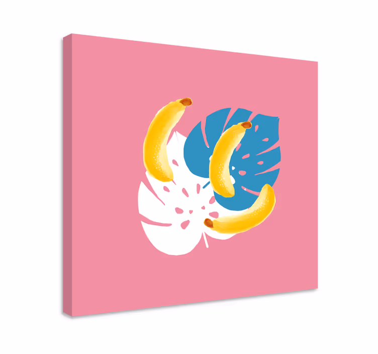 Dipinto frutta e natura morta banane tropicali - TenStickers