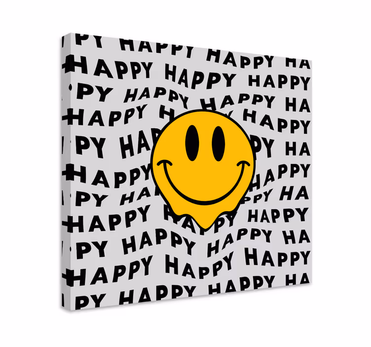 Quadro con frase emoji sorridente gioia - TenStickers