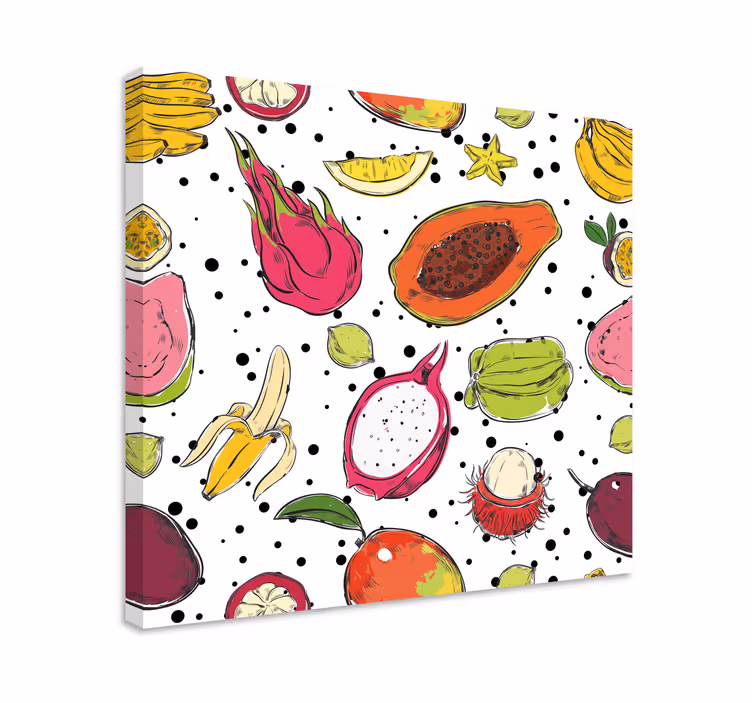 Dipinto frutta e natura morta motivo frutta esotica - TenStickers