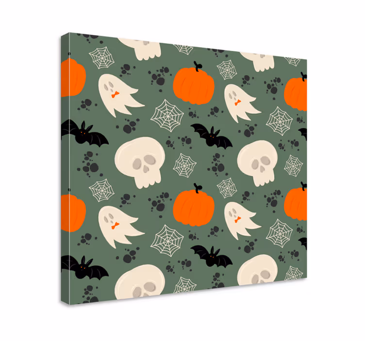 Dipinto dinosauri elementi a tema halloween - TenStickers