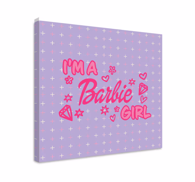 Quadro per ragazzi citazione di barbie - TenStickers