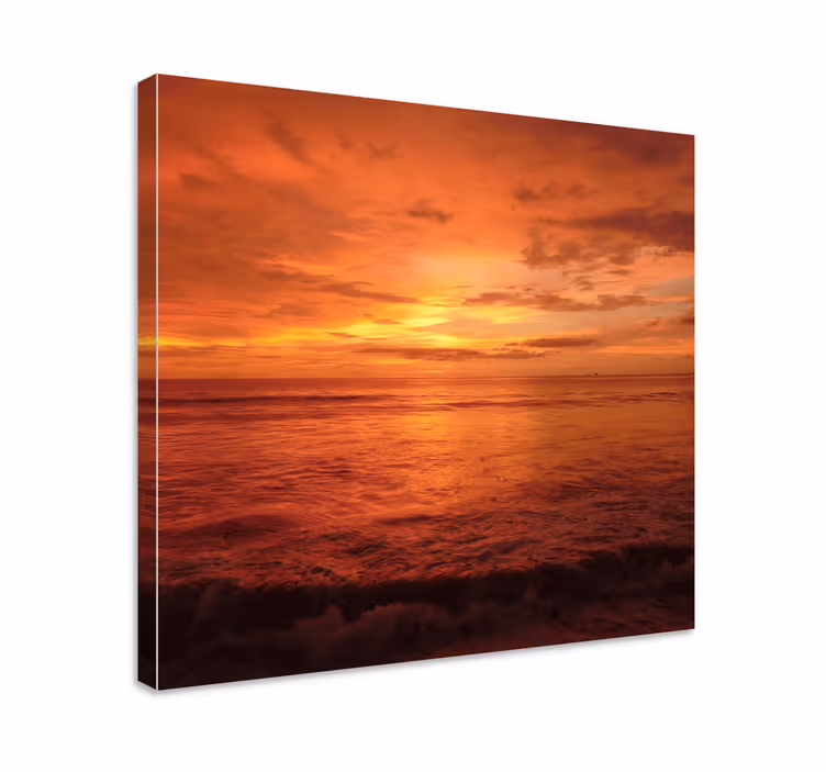 Quadro paesaggio tramonto sull'oceano - TenStickers